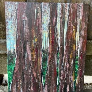 Abstract Forest Canvas Art